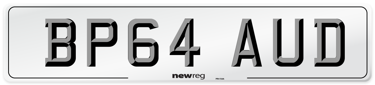 BP64 AUD Number Plate from New Reg